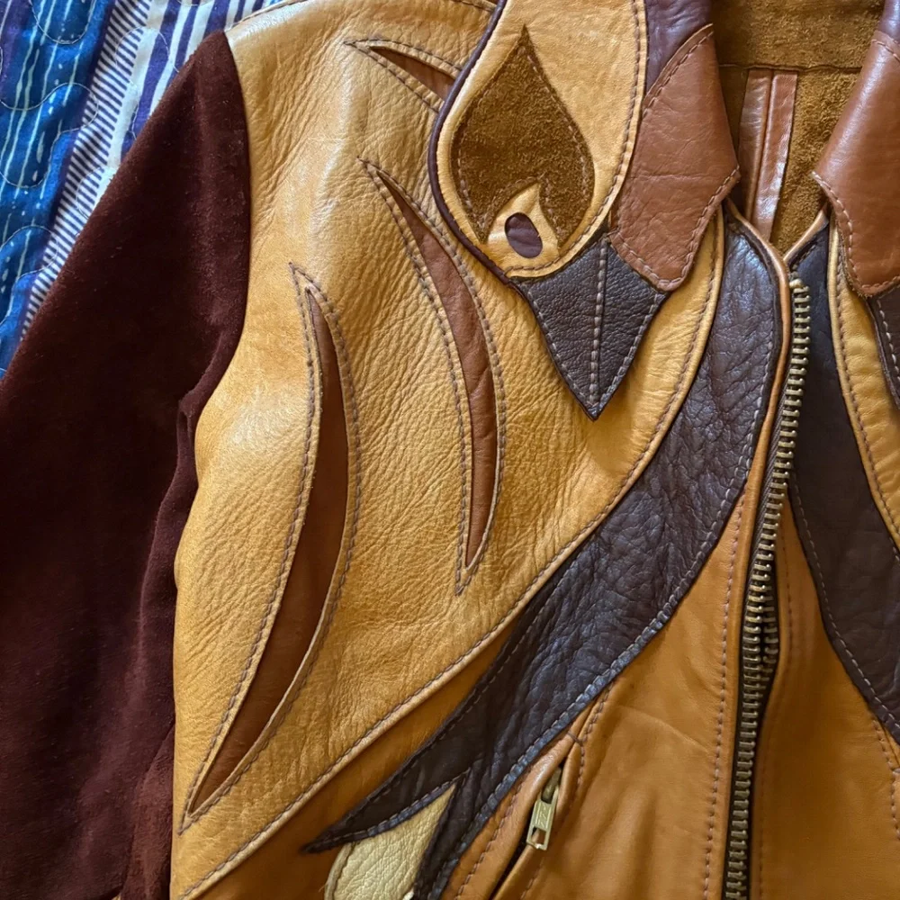 1970s Vintage Original East West Musical Instruments Leather Jacket - Picture 10 of 16